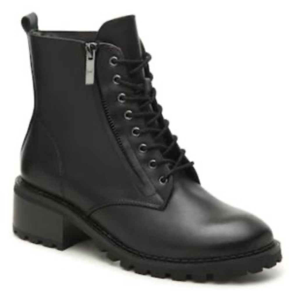 Halston heritage Lois black goth‎ combat utility 90’s grunge boot size 8